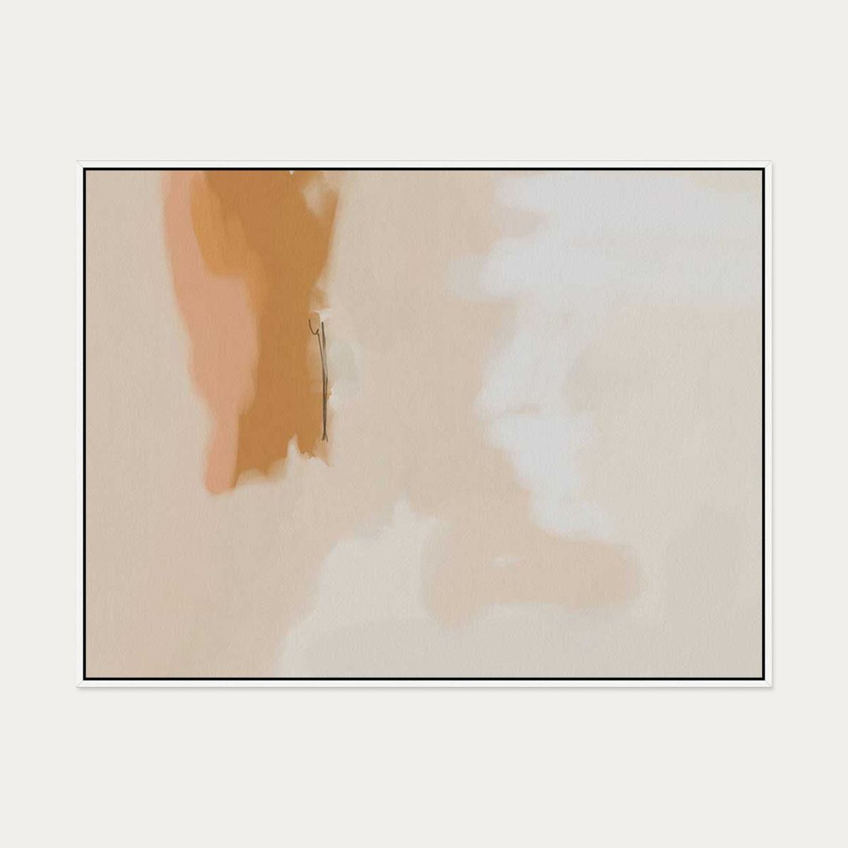 Neutral Blush Canvas Art — 90 x 120 cm — White Frame