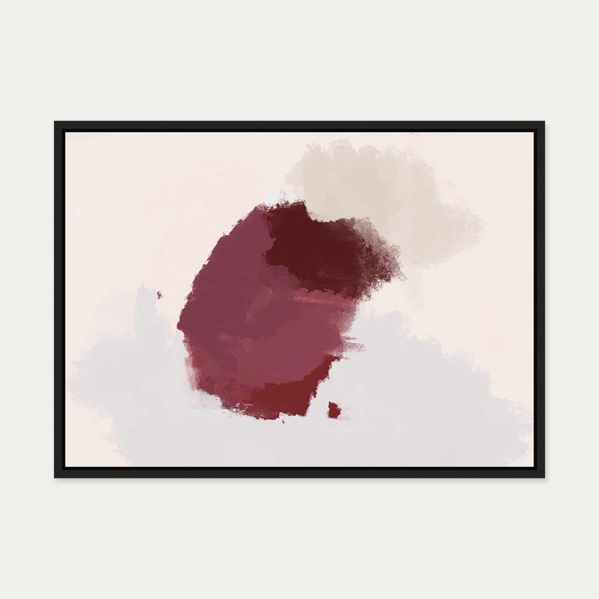 Neutral Blush Layers Canvas Art — 50 x 70 cm — Black Frame