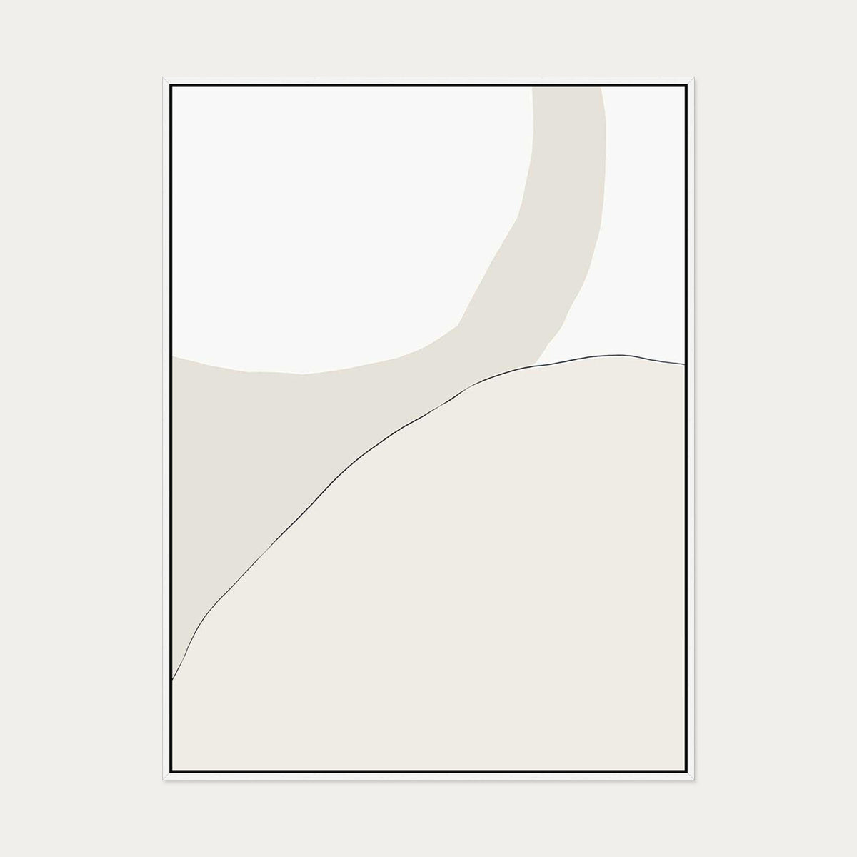 Neutral Figures I Canvas Art — 90 x 120 cm — White Frame