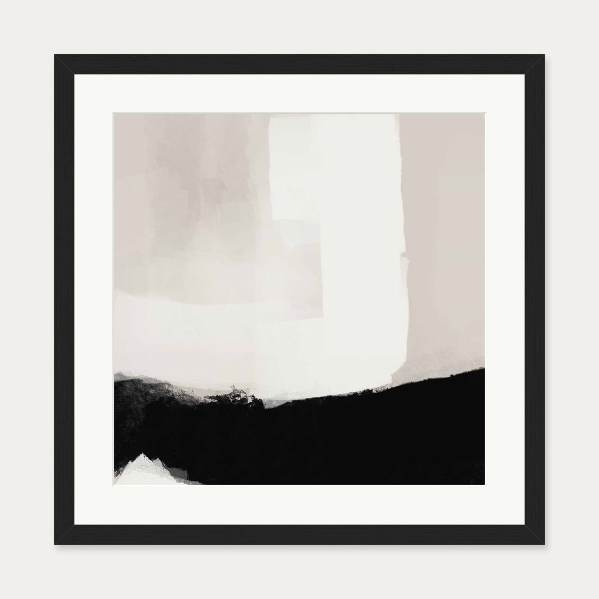 Neutral Haze II Art Print — 50 x 50 cm — Black Frame