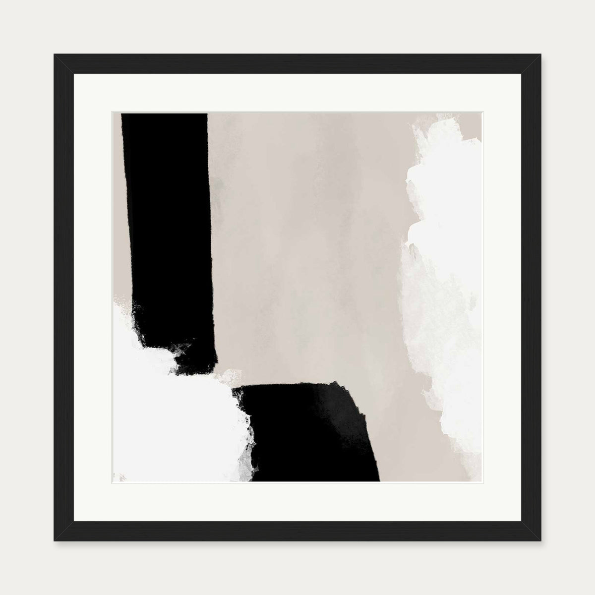 Neutral Haze III Art Print — 50 x 50 cm — Black Frame