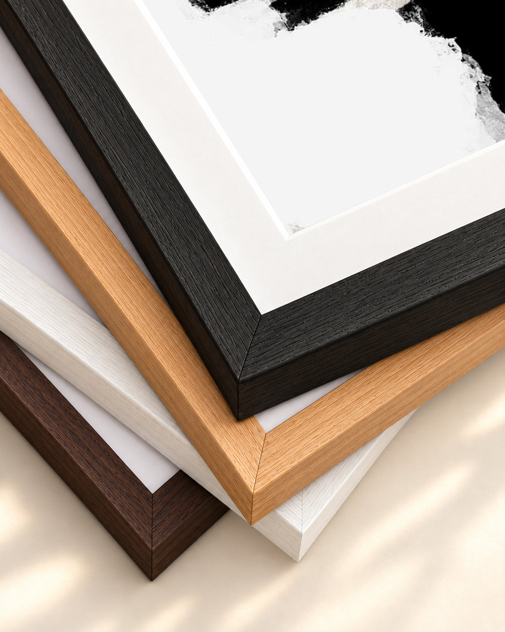 Neutral Haze III Art Print — framed print corner with 5 cm mount and bevel