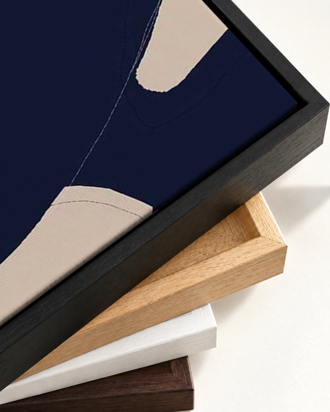 Neutral Loose Lines Canvas Art — framed canvas corner and wrapped canvas detail