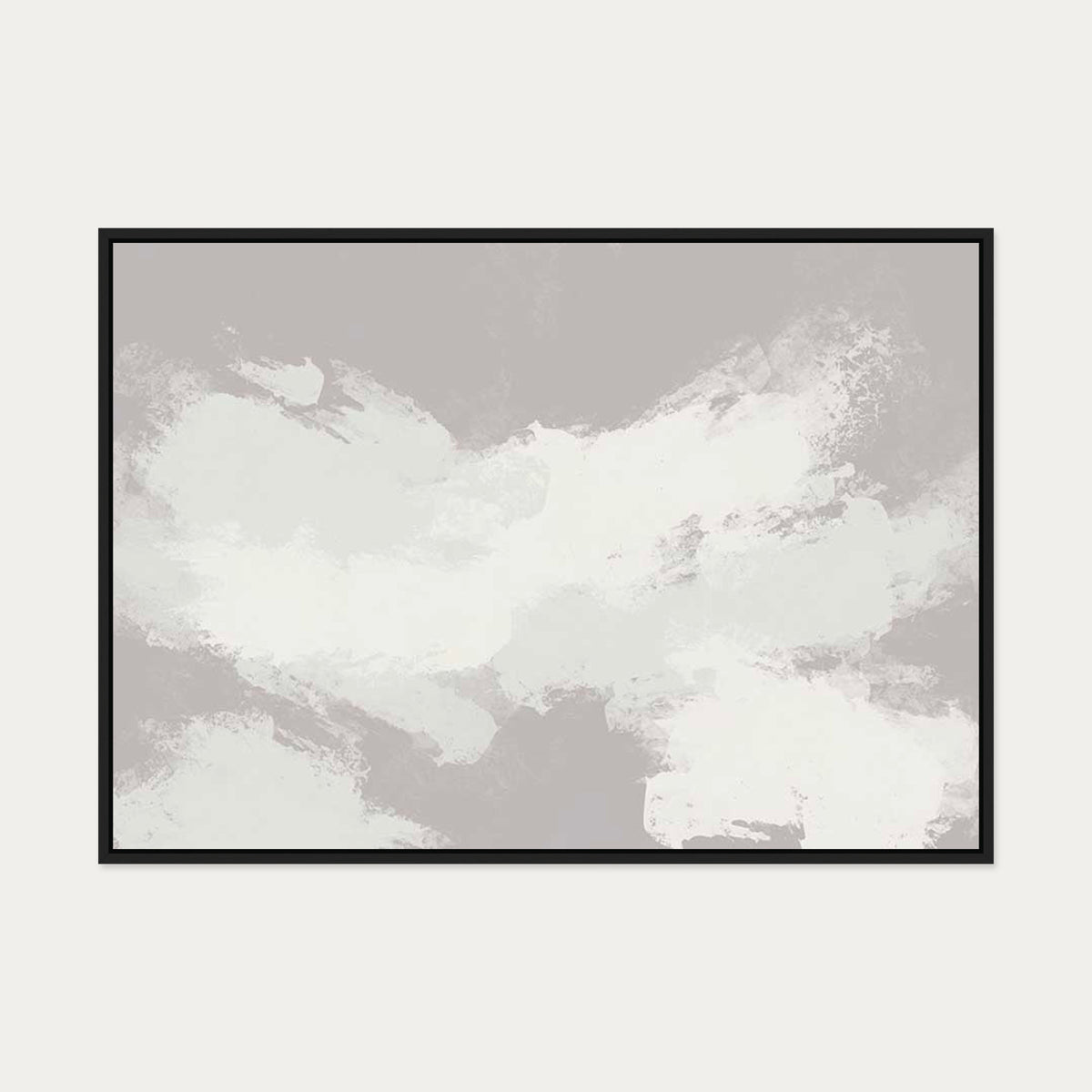 Neutral Notes No5 Canvas Art — 70 x 100 cm — Black Frame