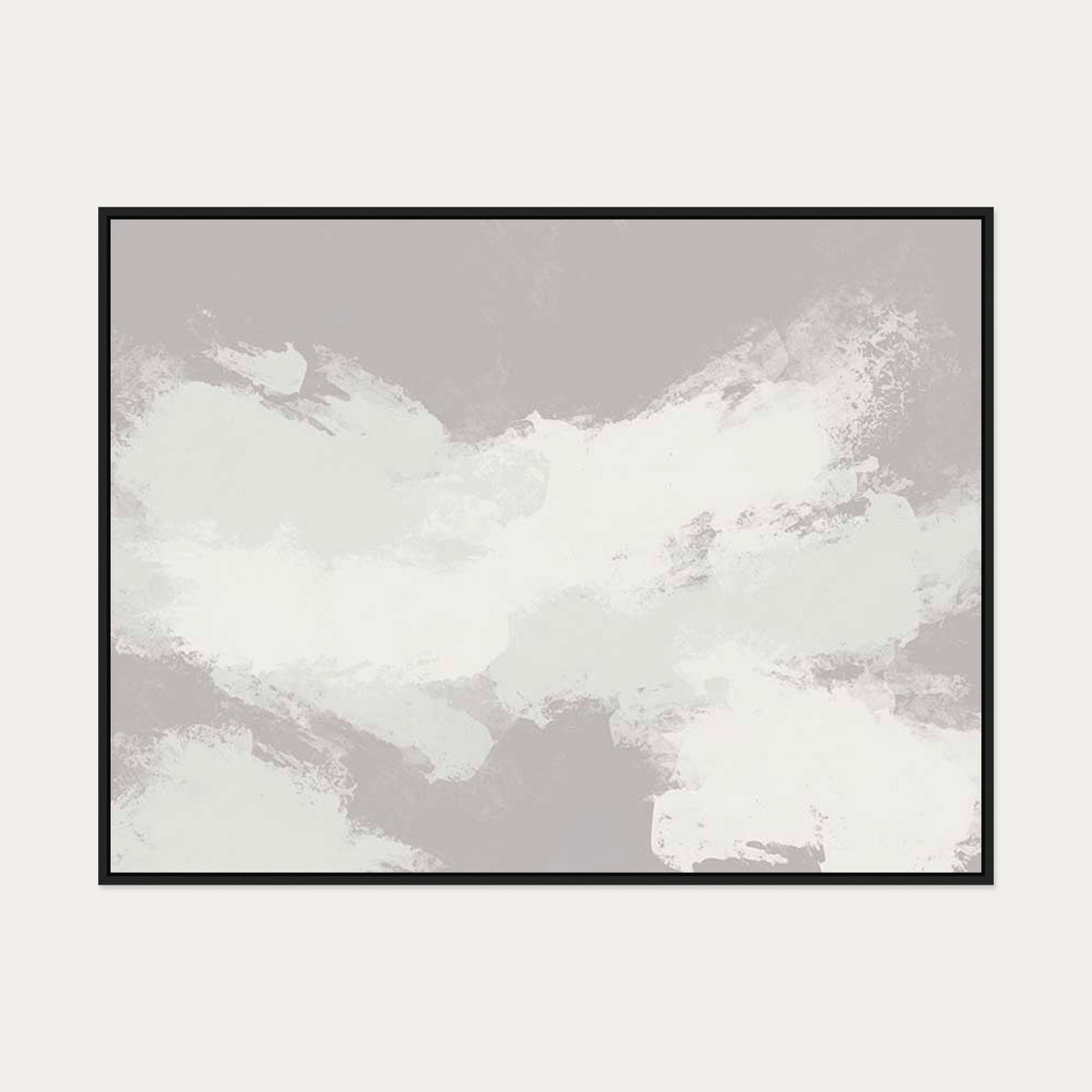 Neutral Notes No5 Canvas Art — 90 x 120 cm — Black Frame