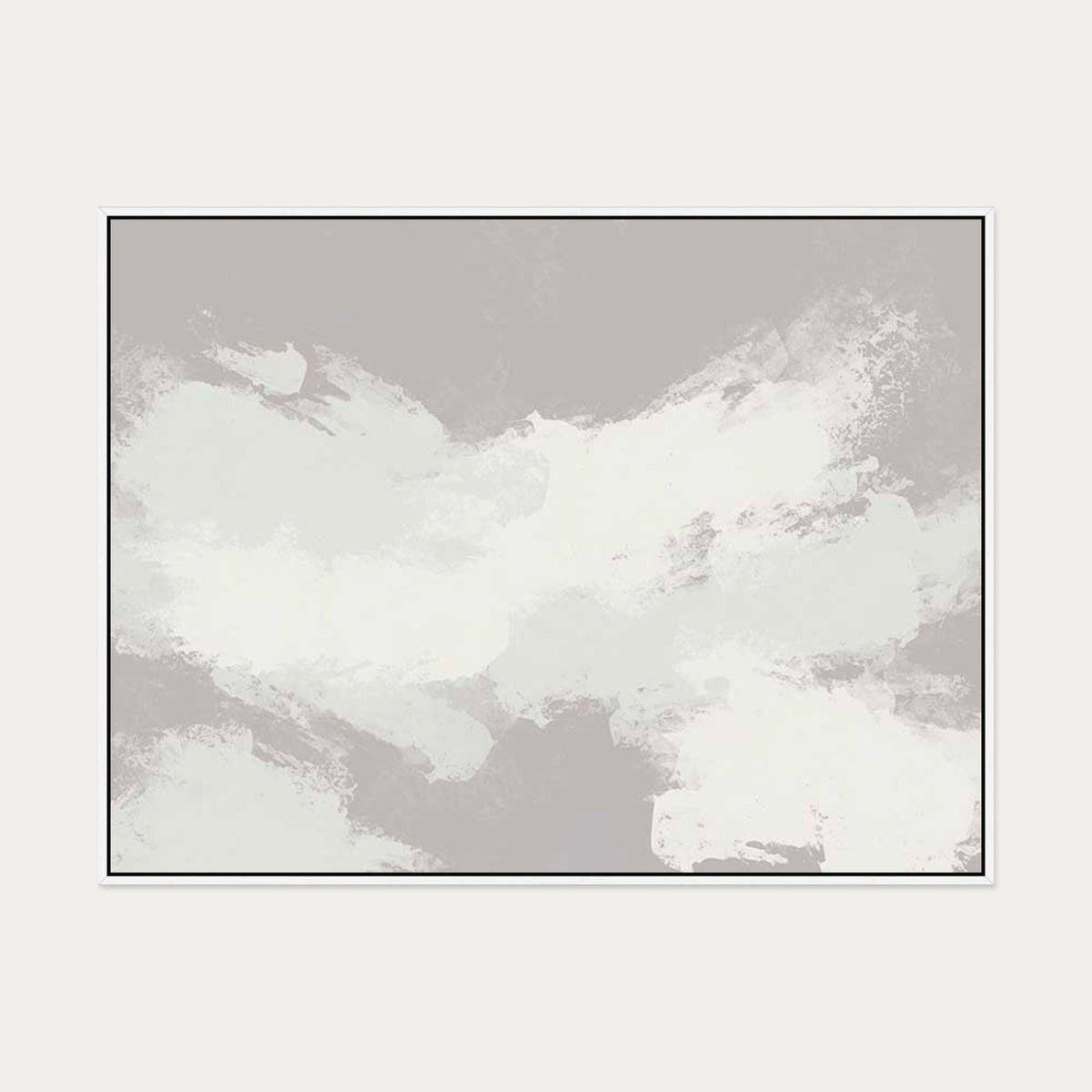 Neutral Notes No5 Canvas Art — 90 x 120 cm — White Frame
