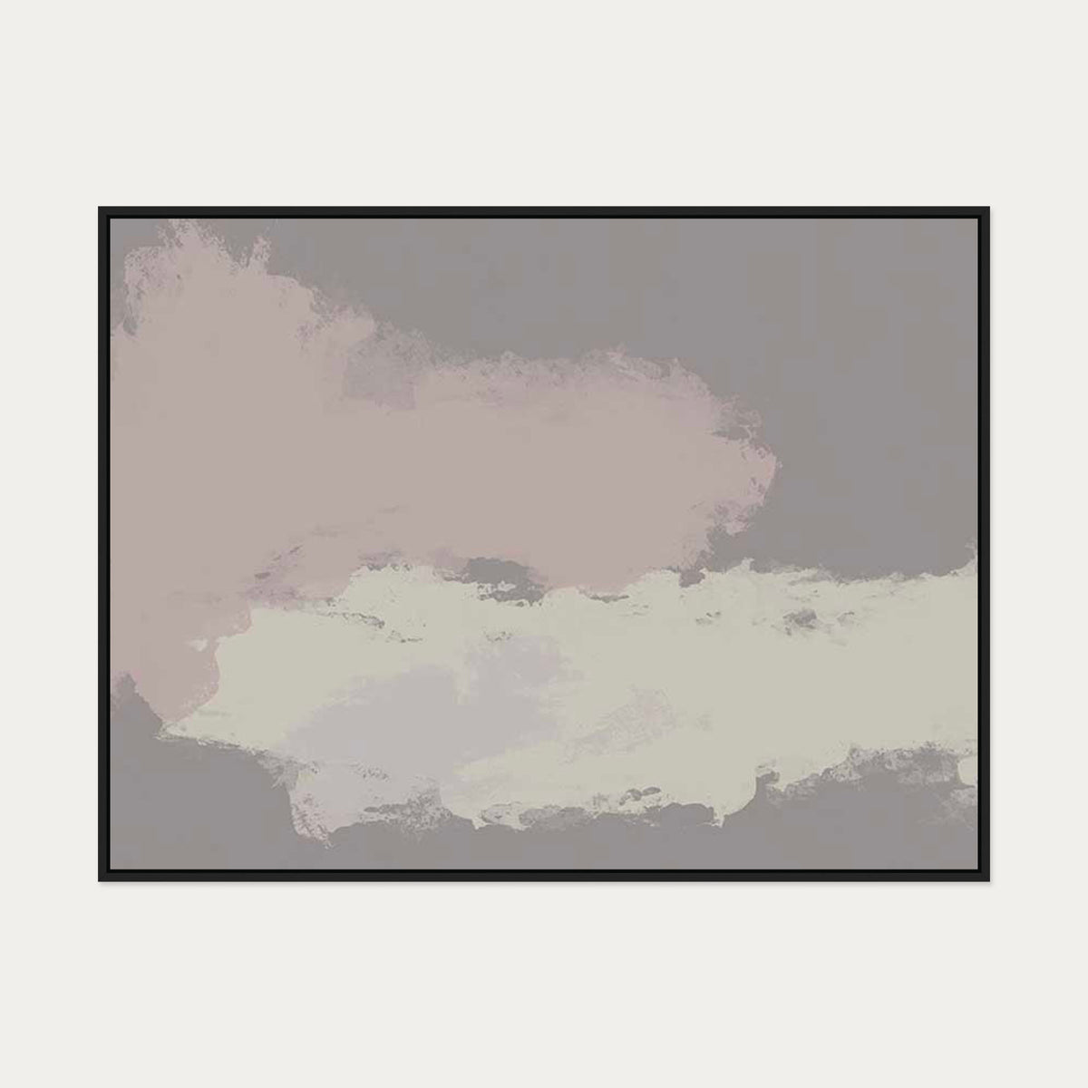 Neutral Notes No6 Canvas Art — 90 x 120 cm — Black Frame