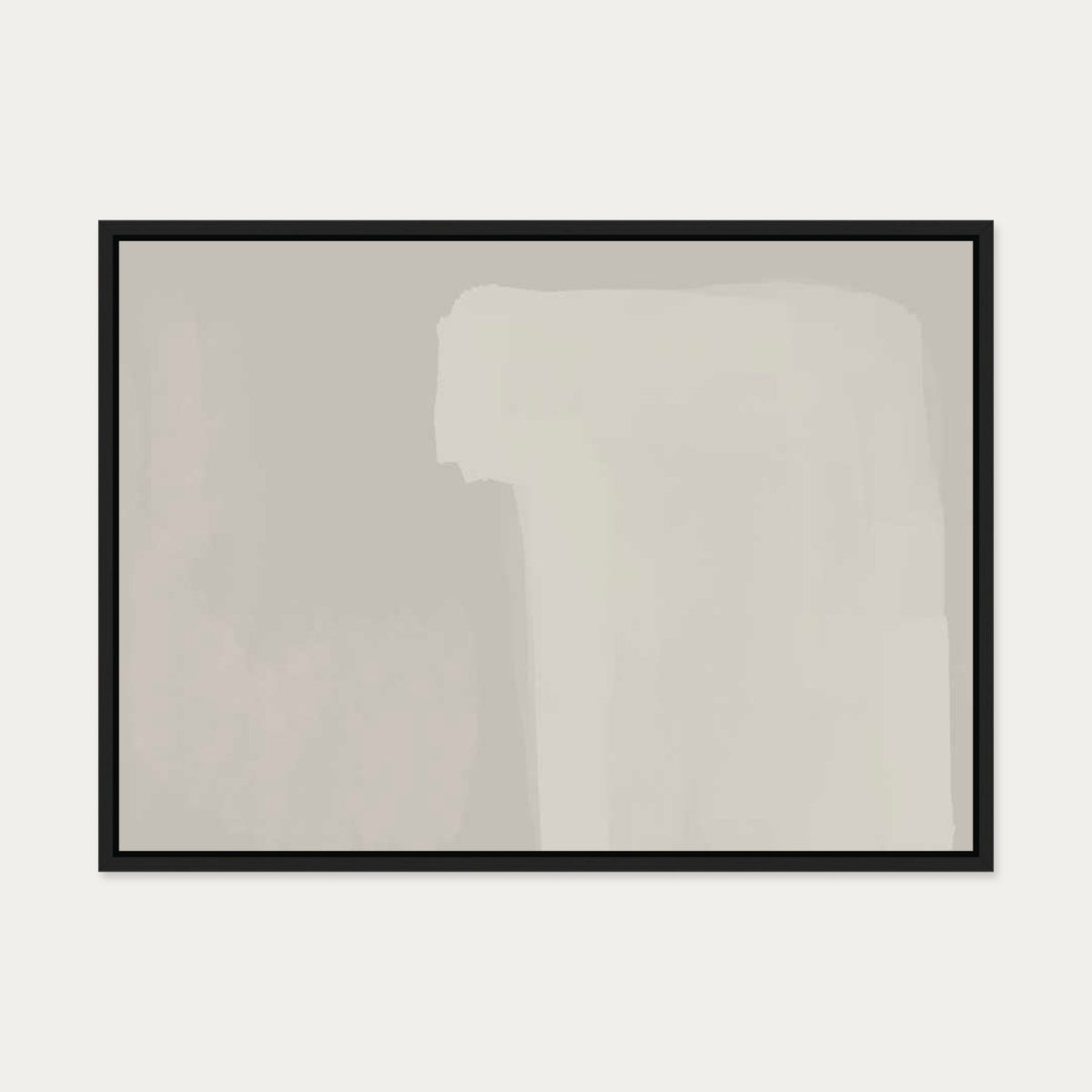 Neutral Notes No7 Canvas Art — 50 x 70 cm — Black Frame