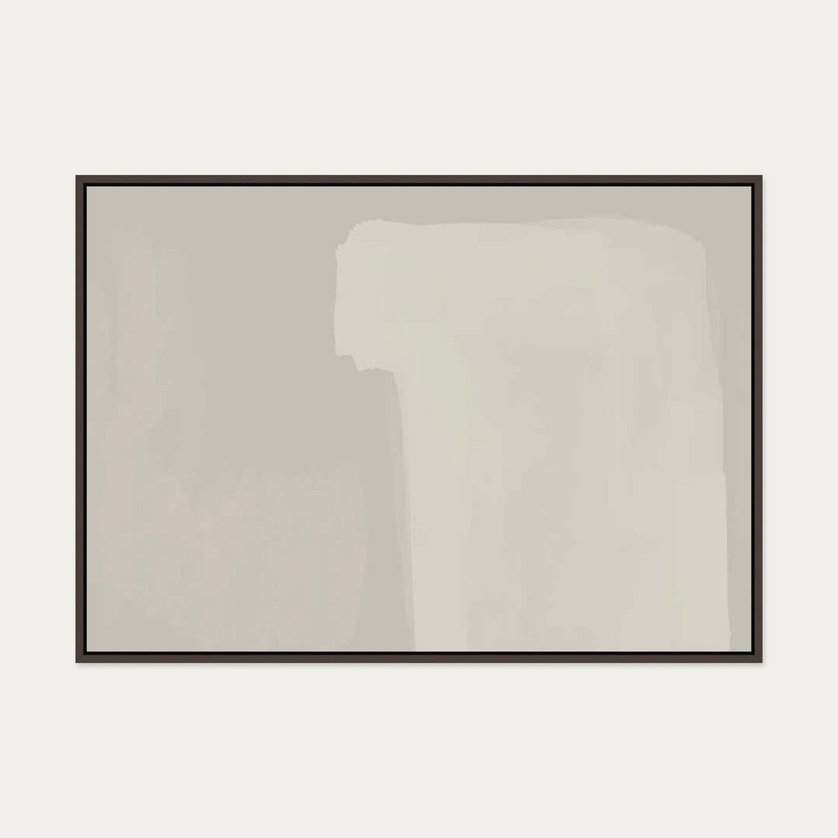 Neutral Notes No7 Canvas Art — 70 x 100 cm — Brown Frame