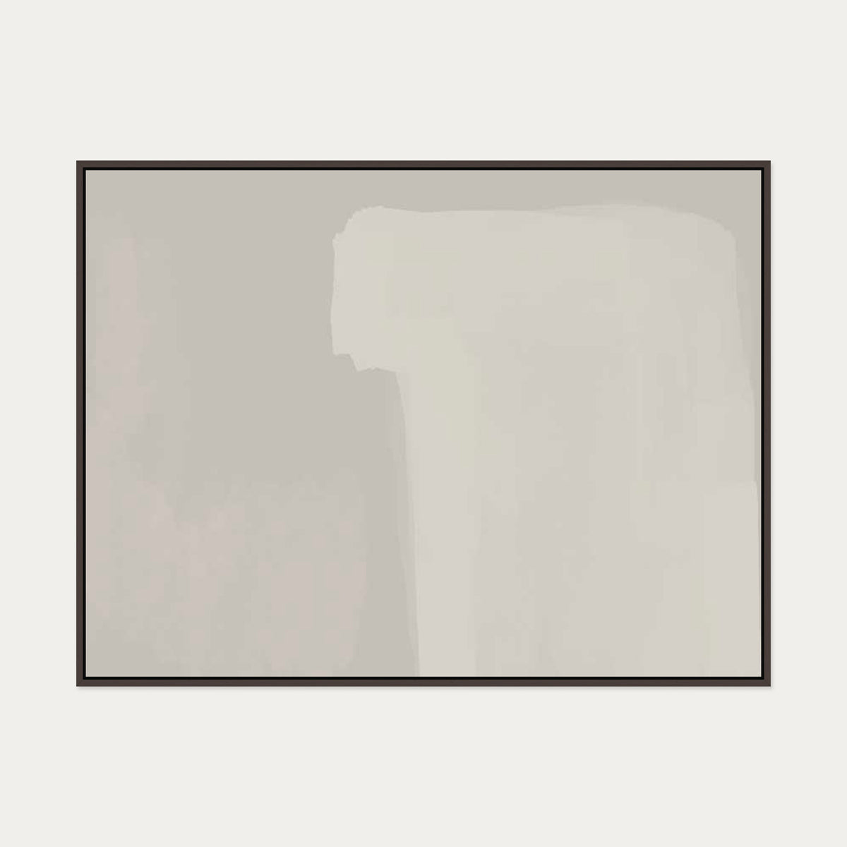Neutral Notes No7 Canvas Art — 90 x 120 cm — Brown Frame