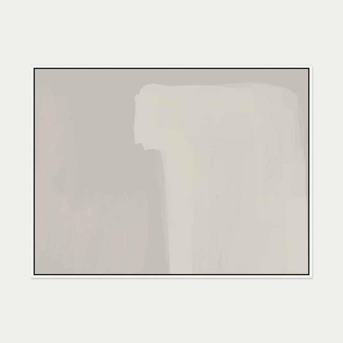 Neutral Notes No7 Canvas Art — 90 x 120 cm — White Frame