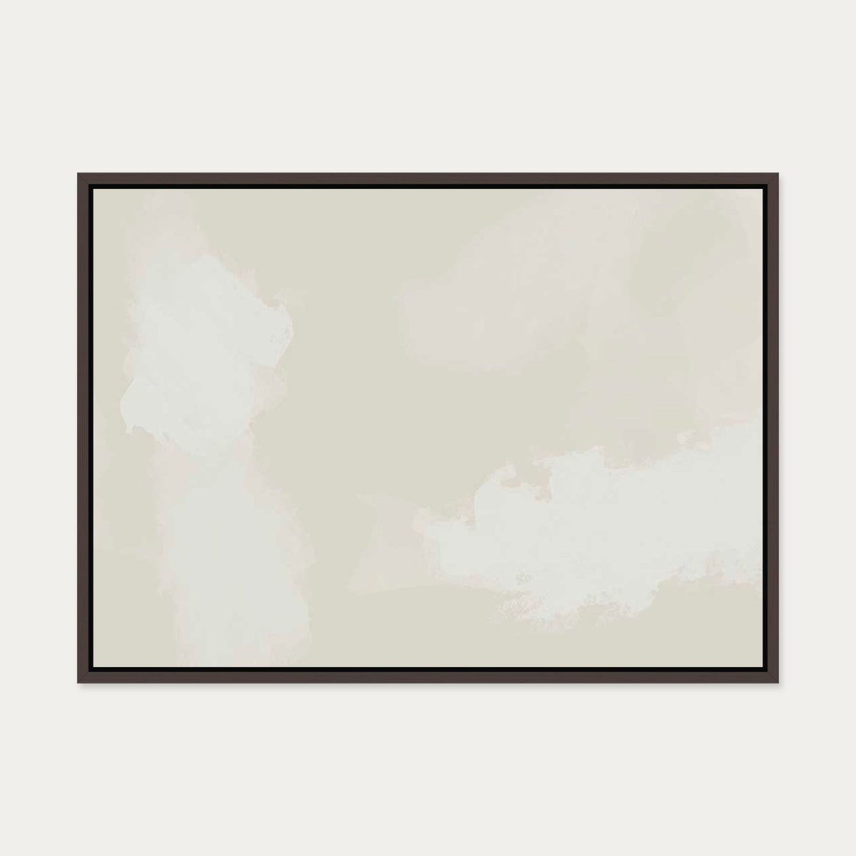 Neutral Skies Canvas Art — 50 x 70 cm — Brown Frame