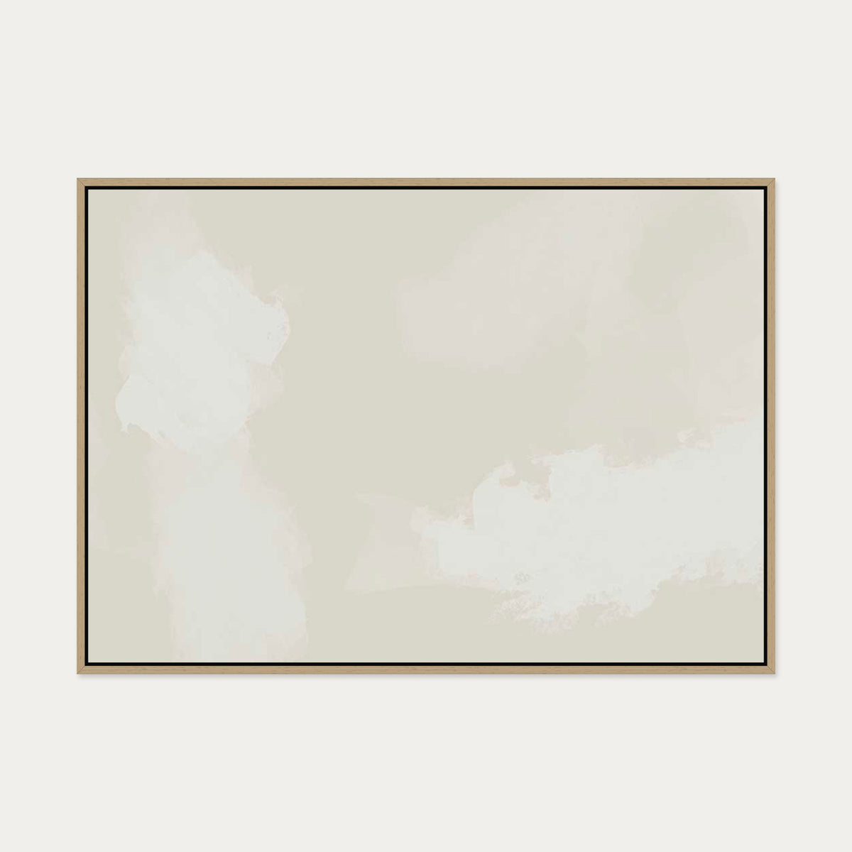 Neutral Skies Canvas Art — 70 x 100 cm — Oak Frame