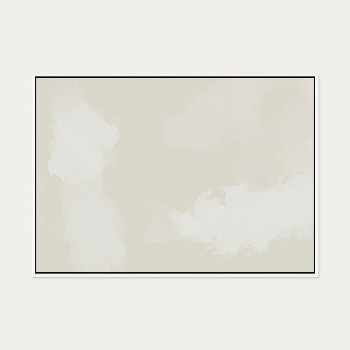 Neutral Skies Canvas Art — 70 x 100 cm — White Frame
