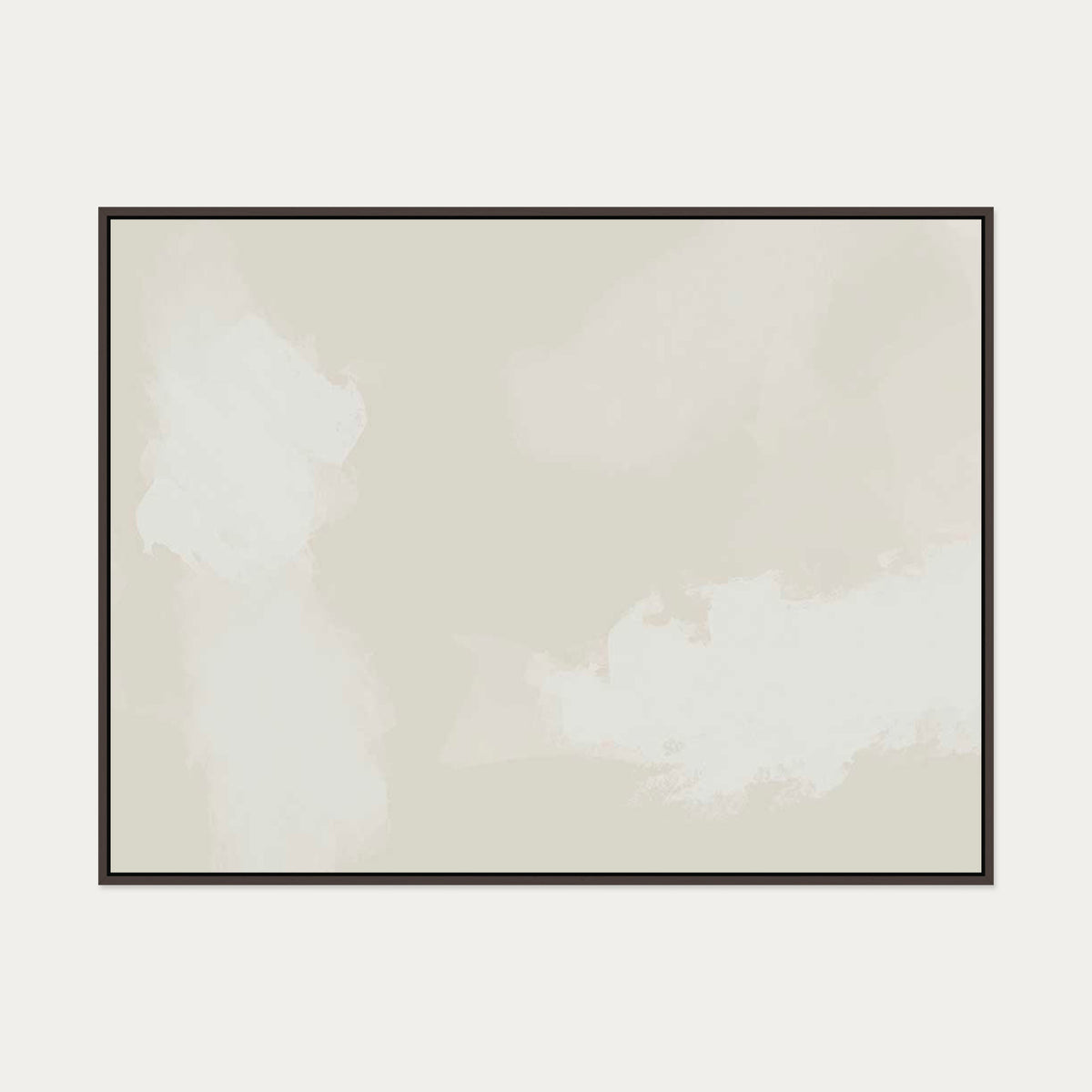 Neutral Skies Canvas Art — 90 x 120 cm — Brown Frame