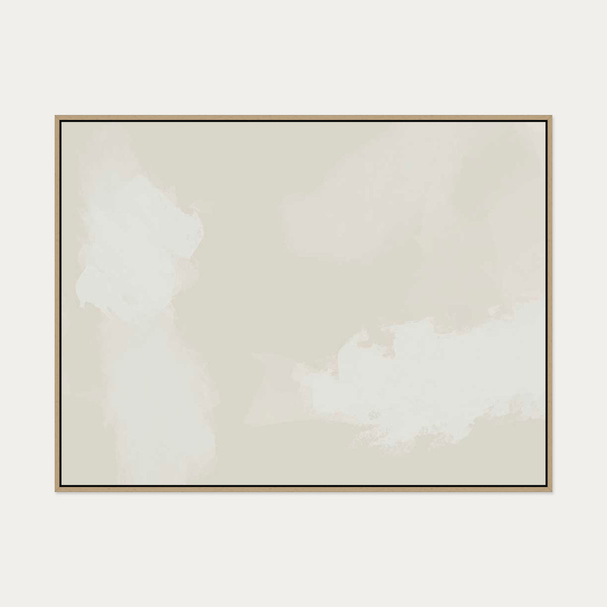 Neutral Skies Canvas Art — 90 x 120 cm — Oak Frame
