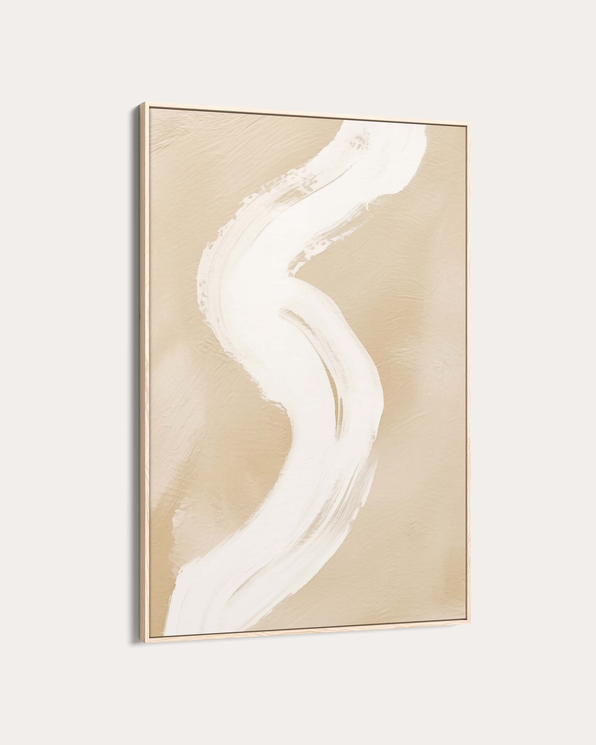 White Brushstroke Art Print