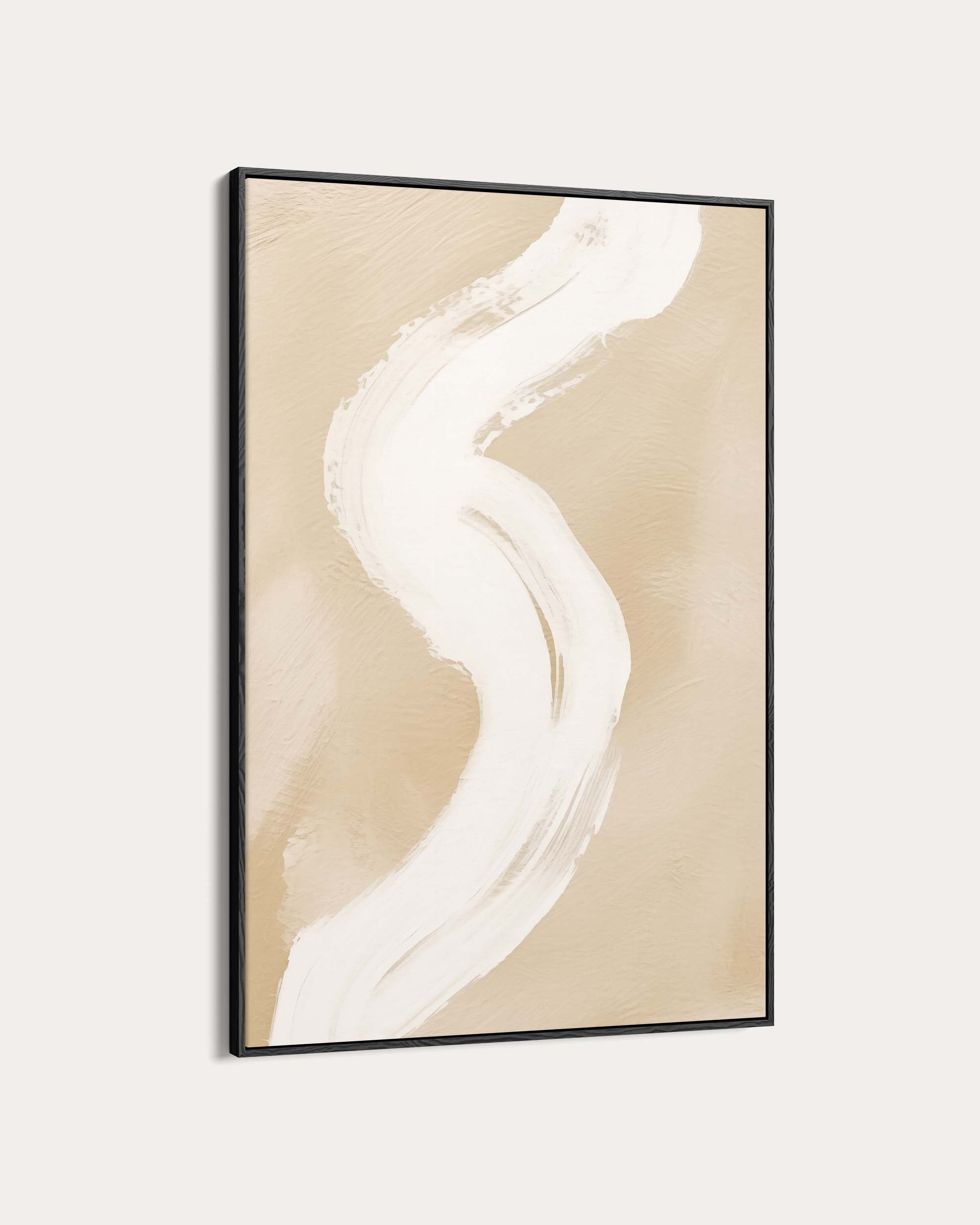 White Brushstroke Art Print