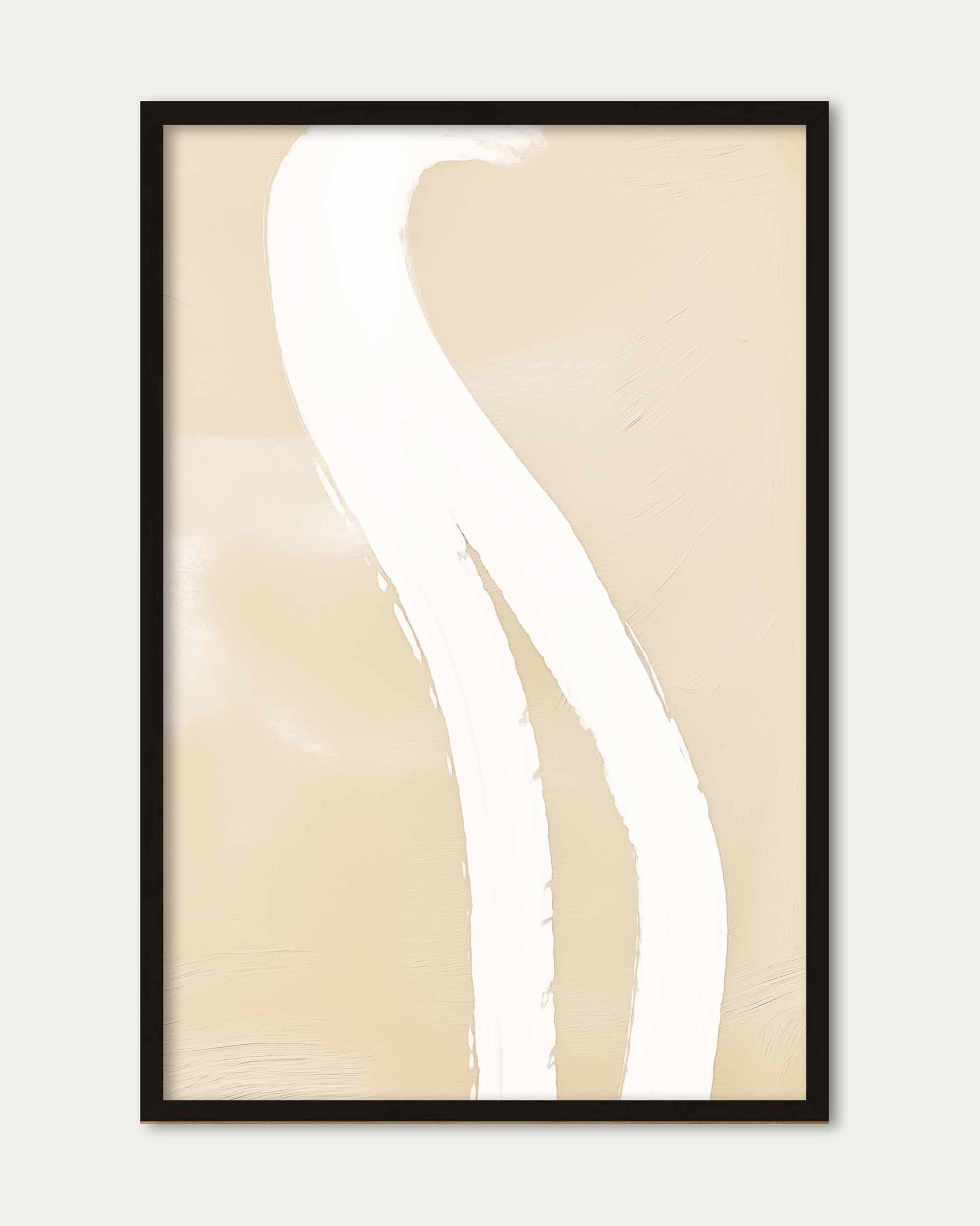 White Brushstroke II Art Print