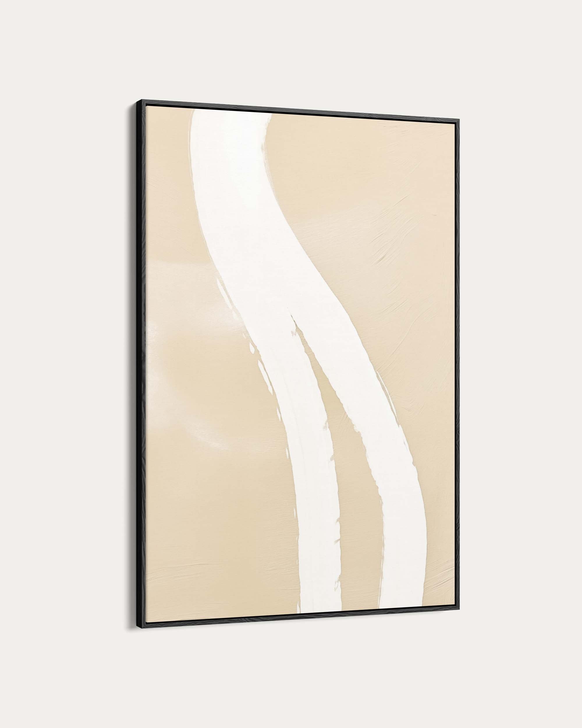 White Brushstroke II Art Print