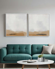 Neutral Desert Fog Canvas Set Of 2