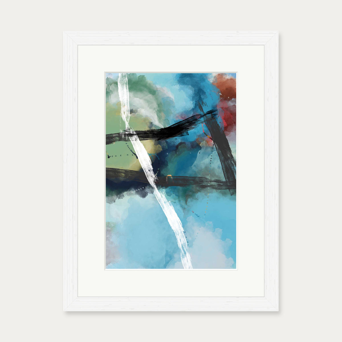 New Contemporary Art Print — 30 x 40 cm — White Frame