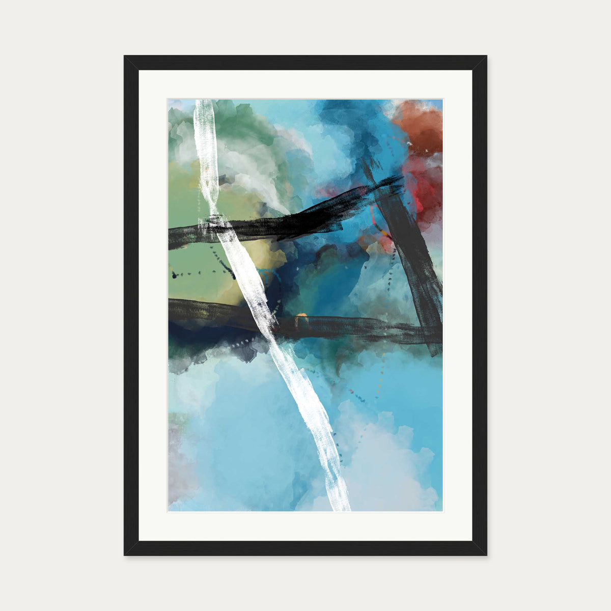 New Contemporary Art Print — 50 x 70 cm — Black Frame