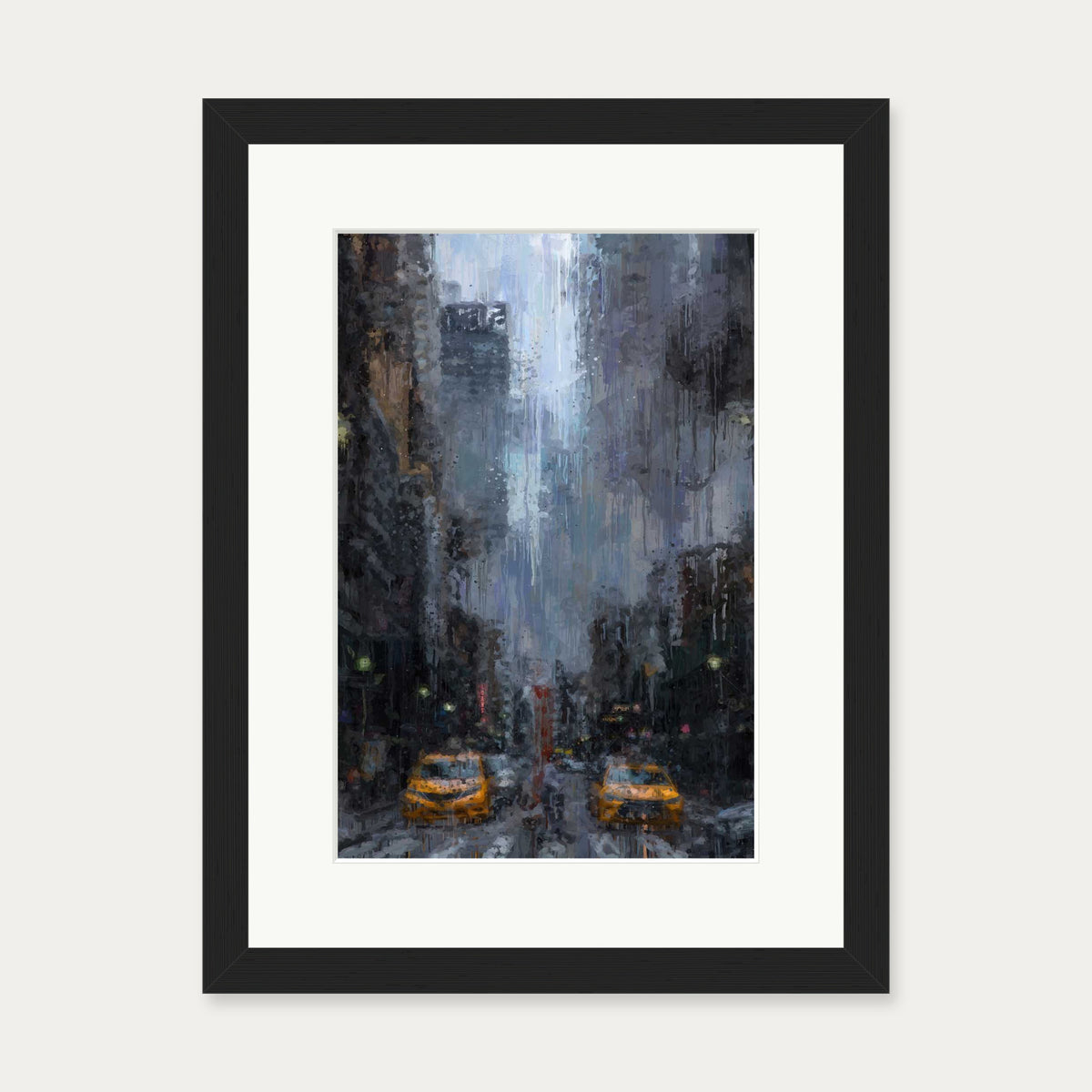 New York City Impressionist Art Print — 30 x 40 cm — Black Frame