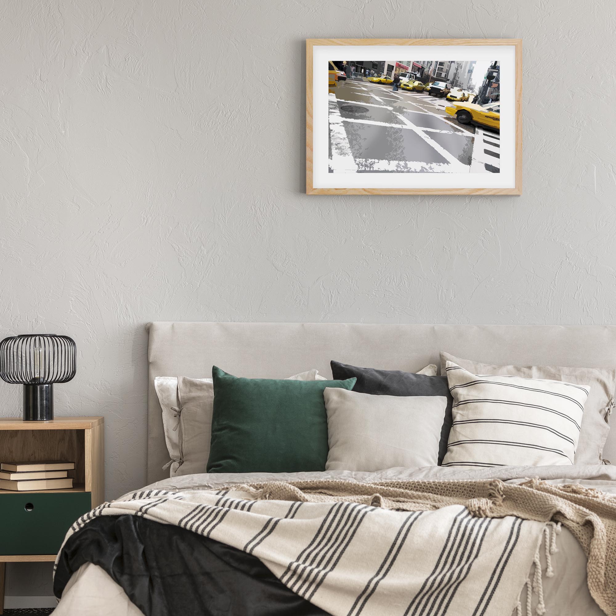 Brushed New York Crossing Framed Art