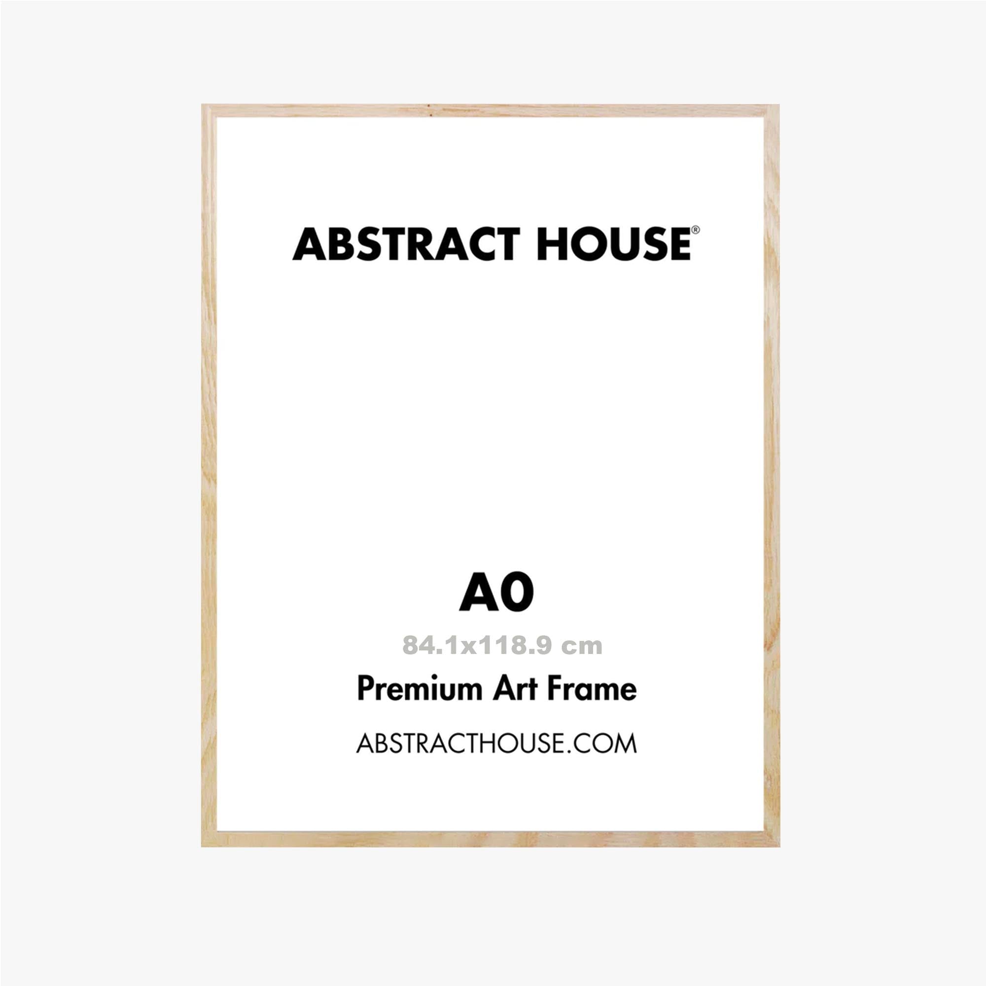 A0 Wooden Frame-Abstract House