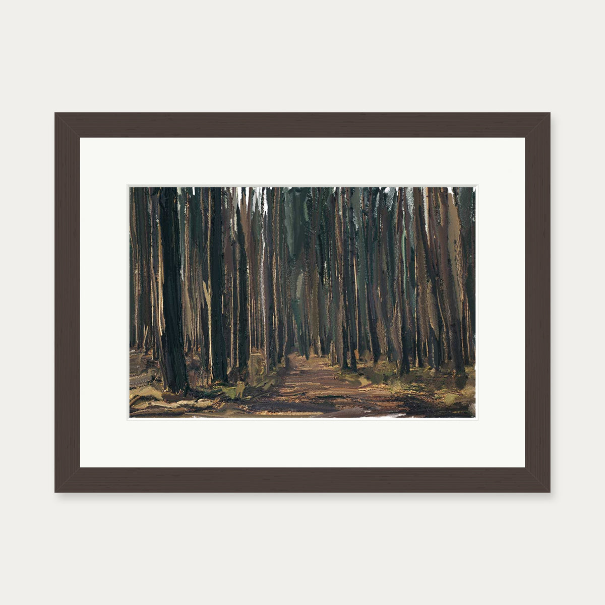 Norwegian Landscape Art Print — 30 x 40 cm — Brown Frame