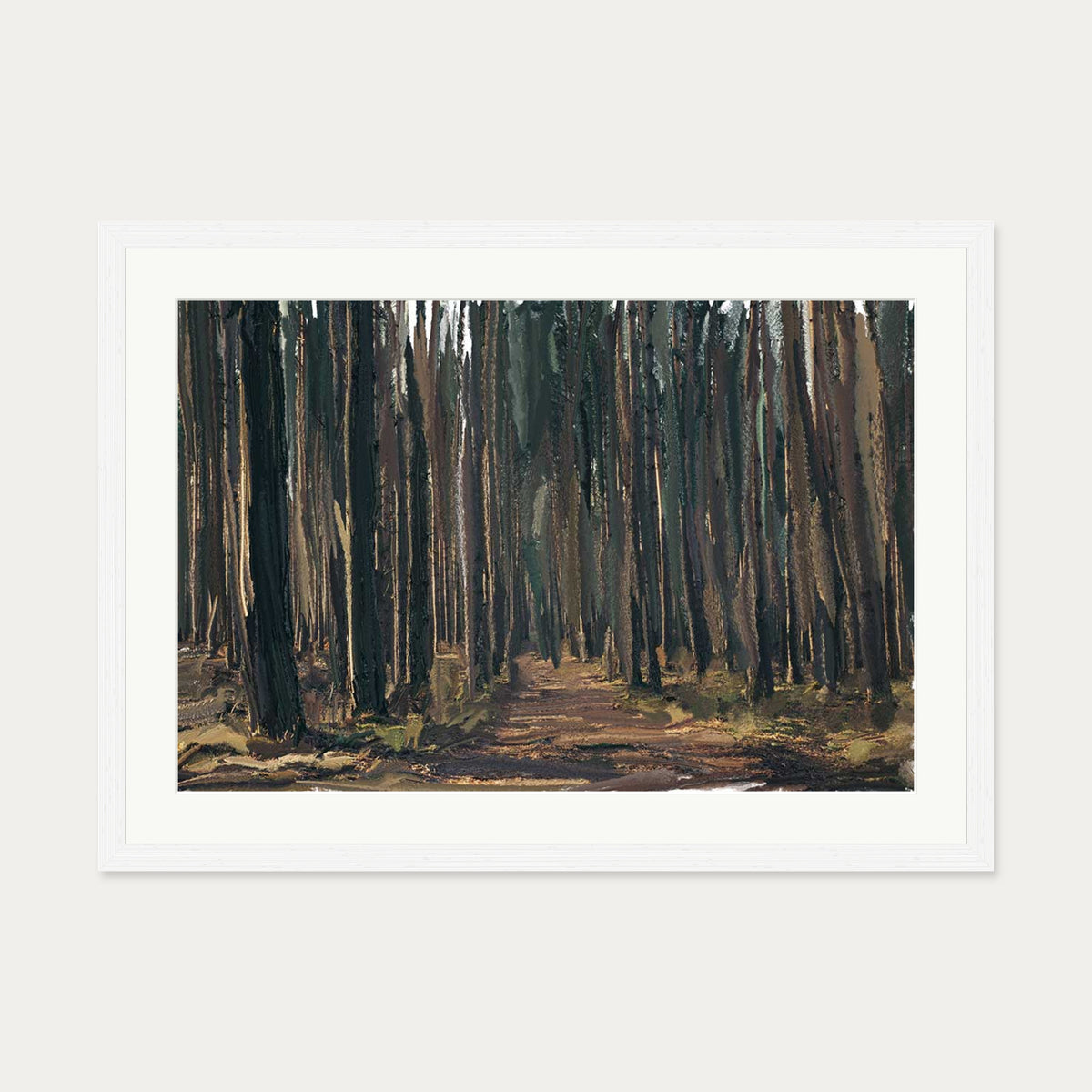 Norwegian Landscape Art Print — 50 x 70 cm — White Frame