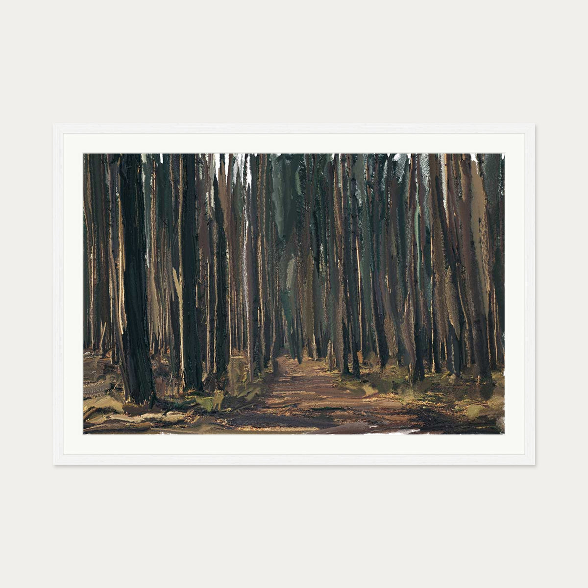 Norwegian Landscape Art Print — 70 x 100 cm — White Frame