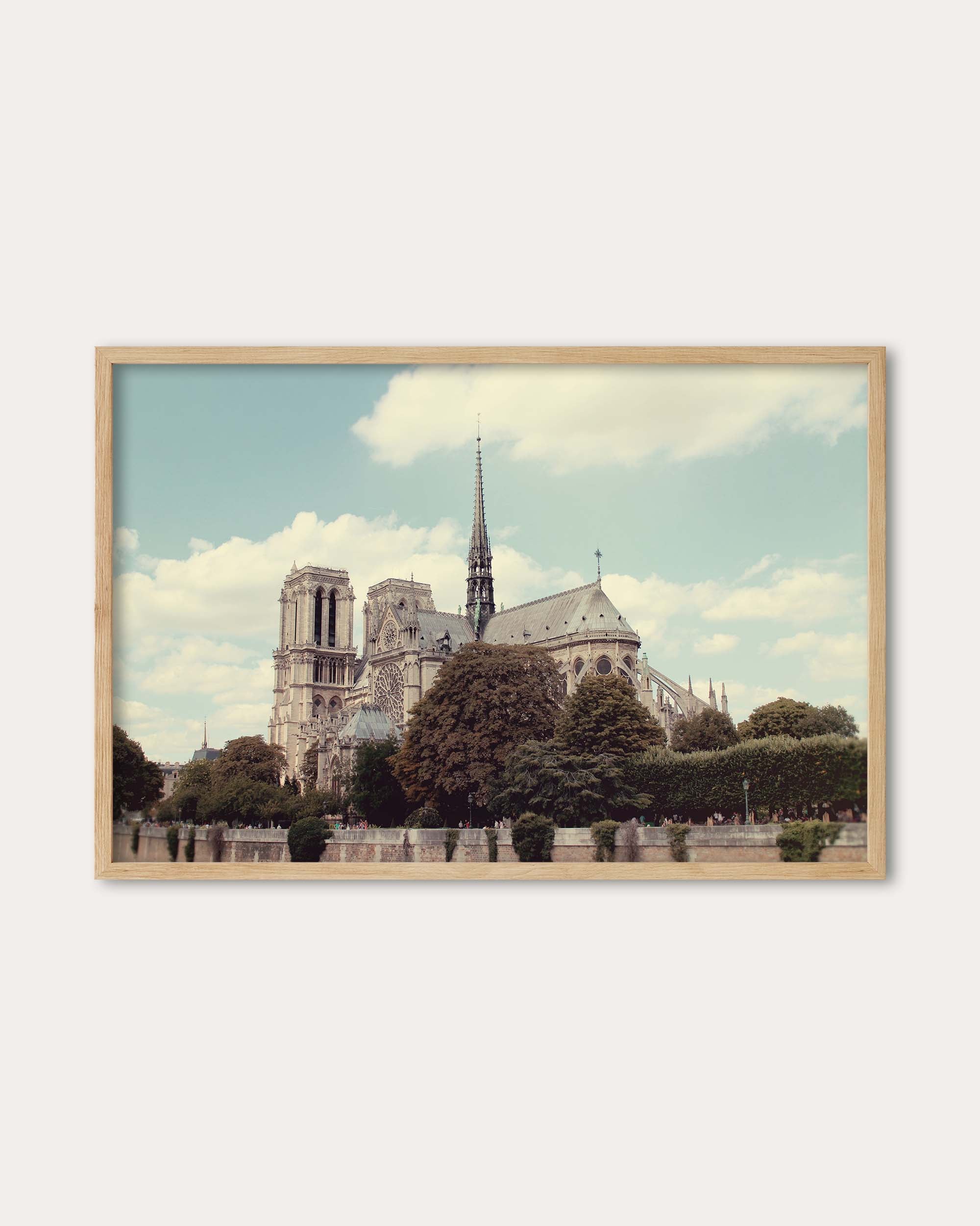 Paris Cathedral Art Poster