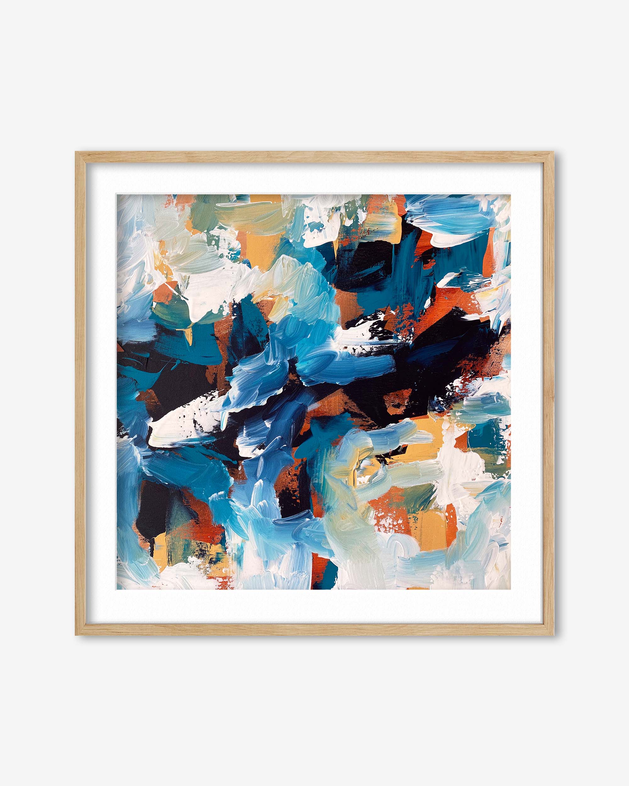 Blue Coastline Abstract Art Print