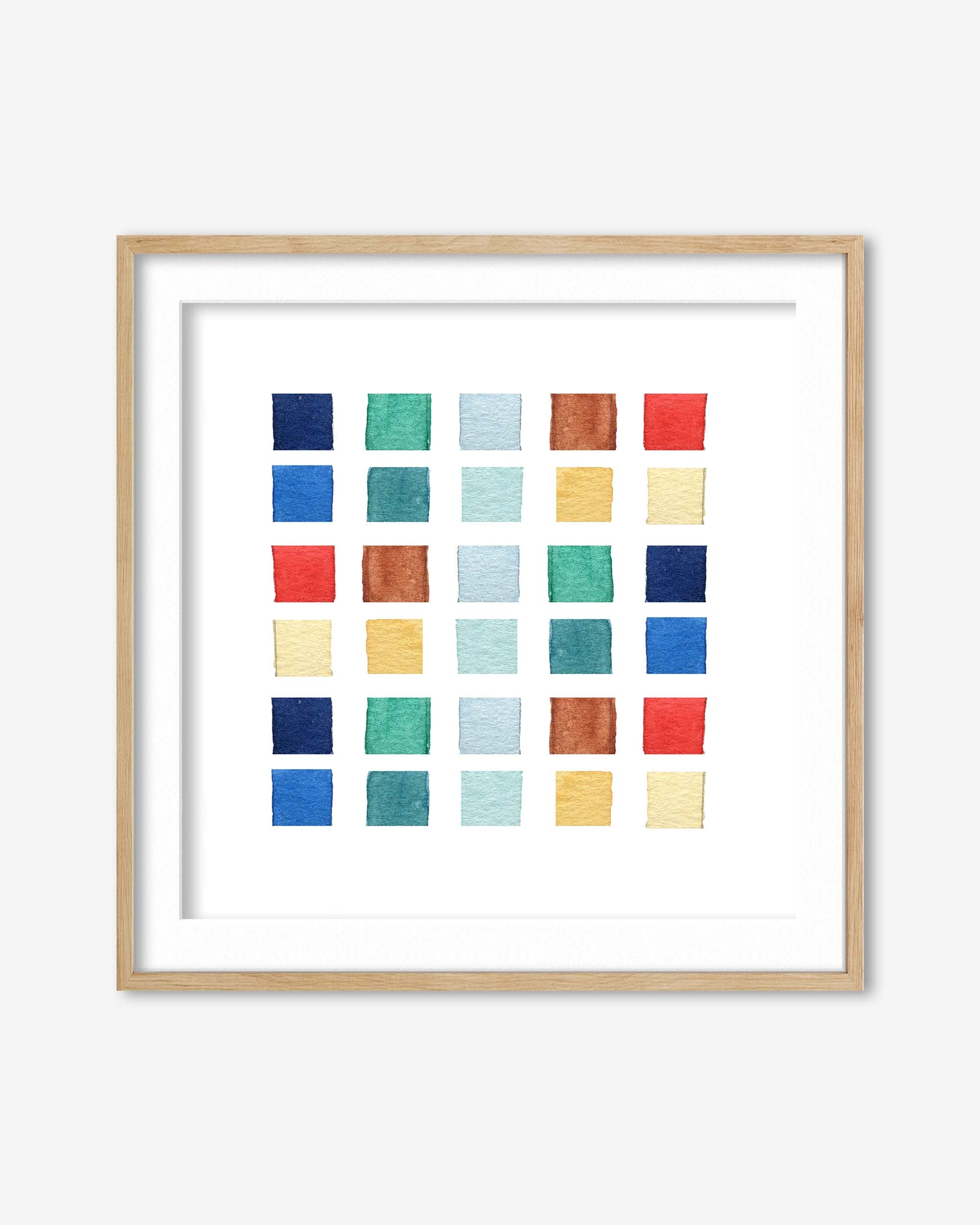 Watercolour Swatches Art Print
