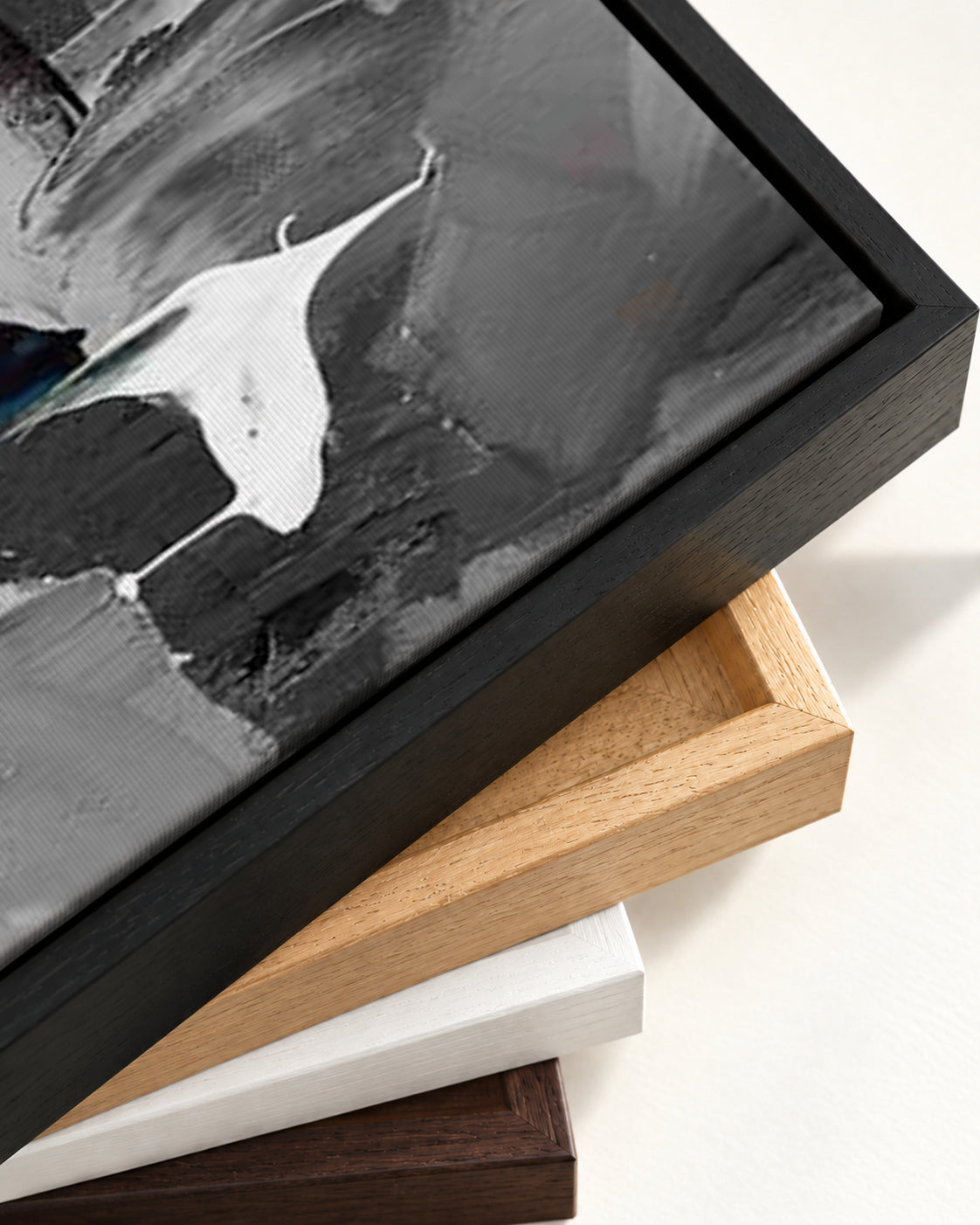 Oasis Canvas Art — framed canvas corner and wrapped canvas detail