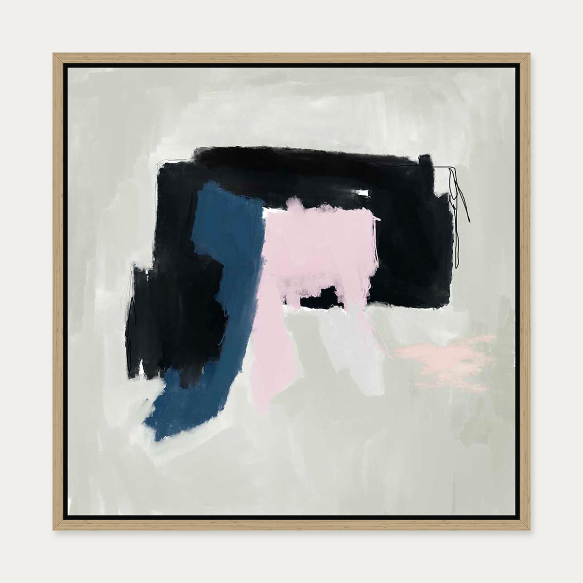 Obsession Canvas Art — 50 x 50 cm — Oak Frame