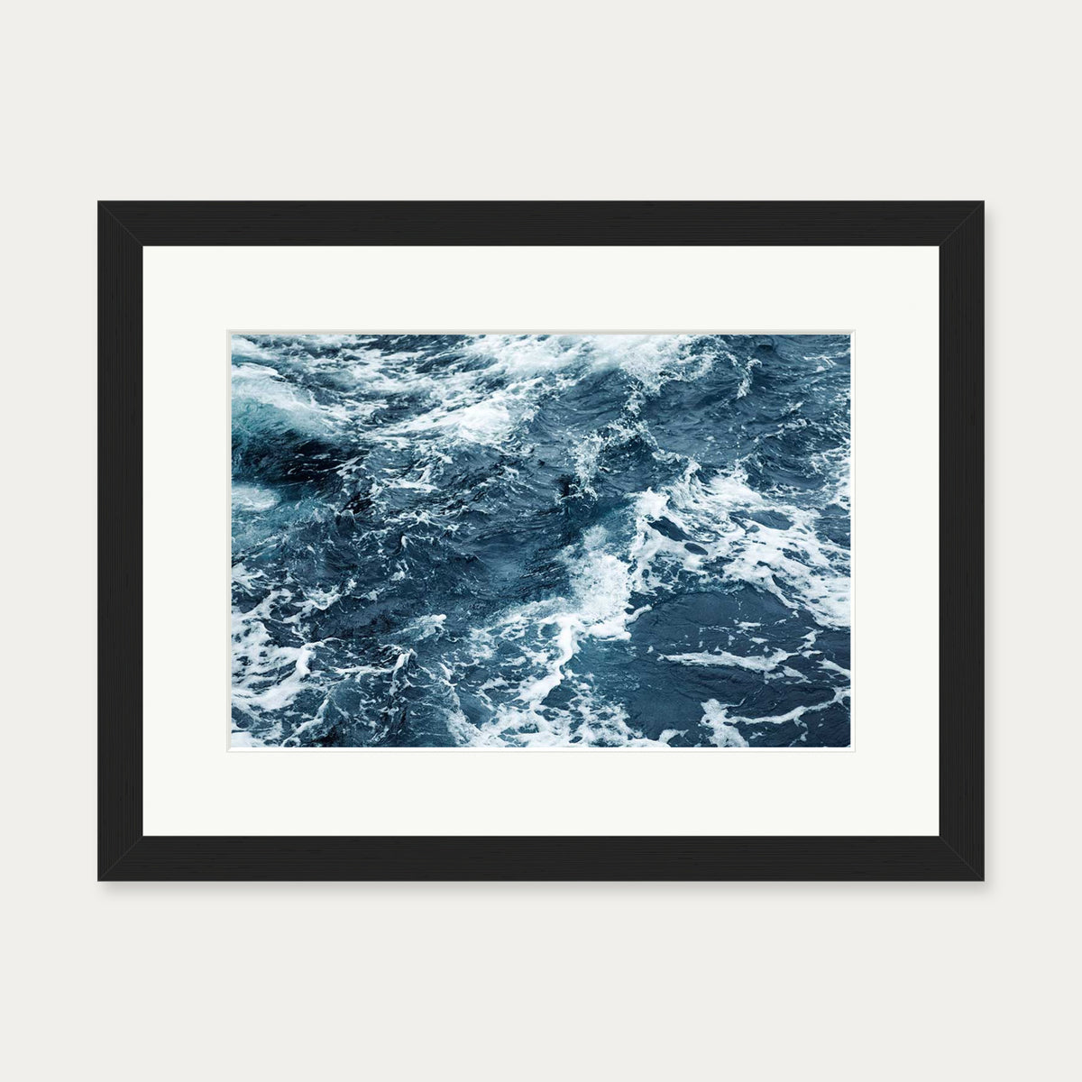 Ocean Waves Wall Art Print — 30 x 40 cm — Black Frame