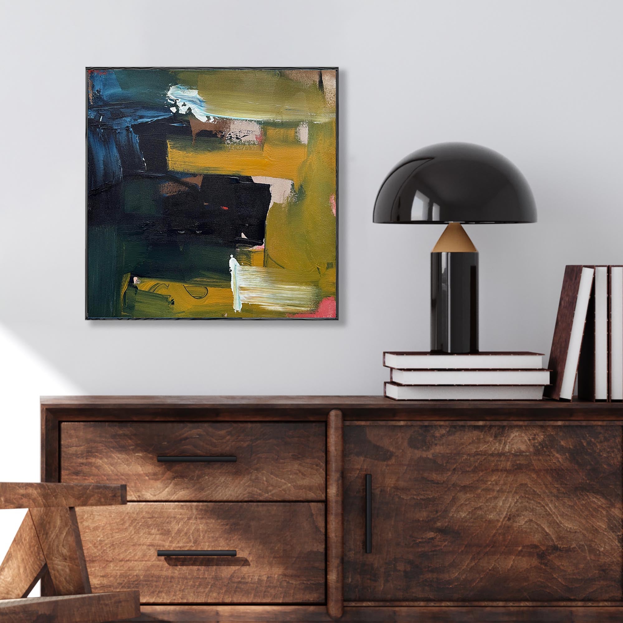 Summit - Original Painting-Abstract House