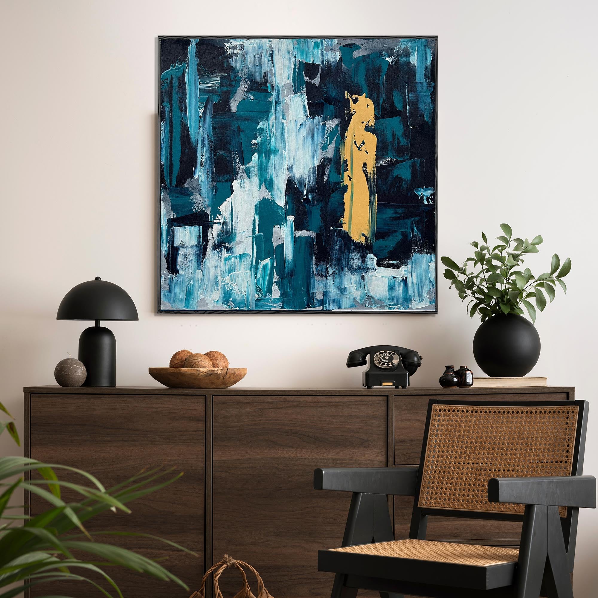 Nightwave - Original Painting-Abstract House