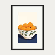 Orange Bowl II Art Print — 50 x 70 cm — Black Frame