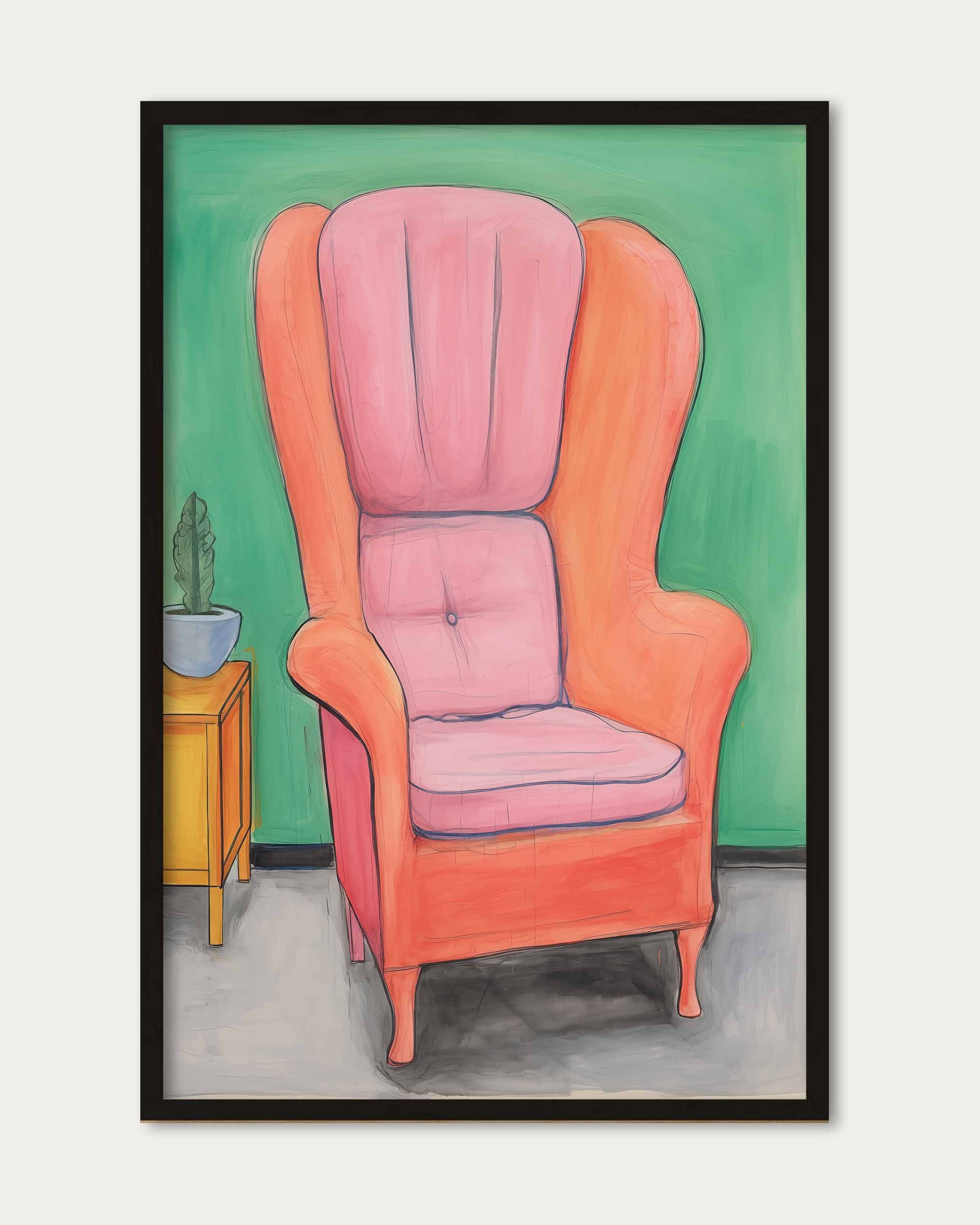 Orange Chair Wall Art