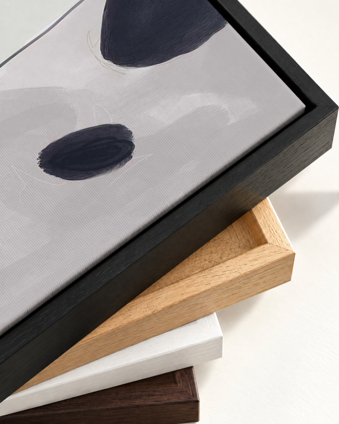 Organic Abstract I Canvas Art — framed canvas corner and wrapped canvas detail