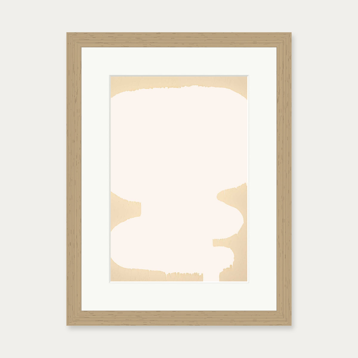 Organic Beige Art Print — 30 x 40 cm — Oak Frame