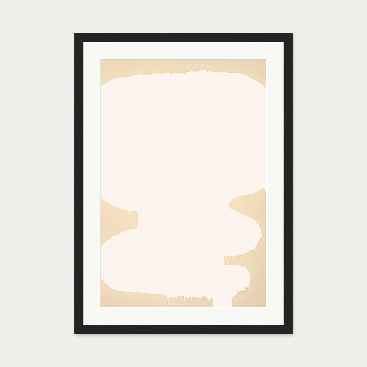 Organic Beige Art Print — 50 x 70 cm — Black Frame