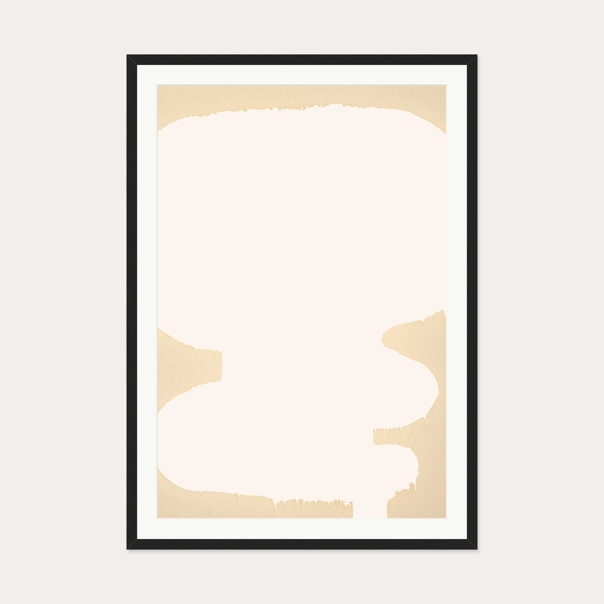 Organic Beige Art Print — 70 x 100 cm — Black Frame