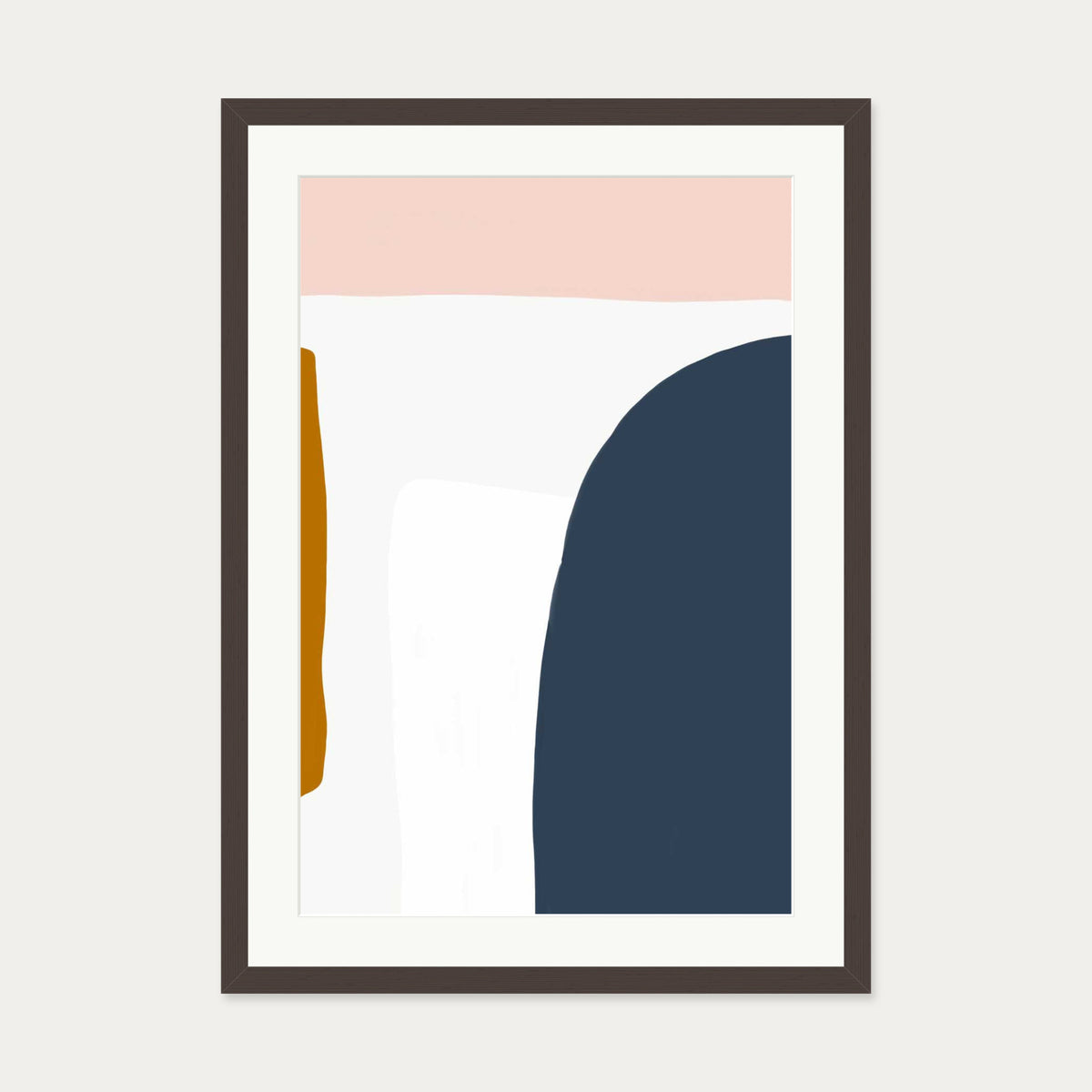 Organic Design Art Print — 50 x 70 cm — Brown Frame