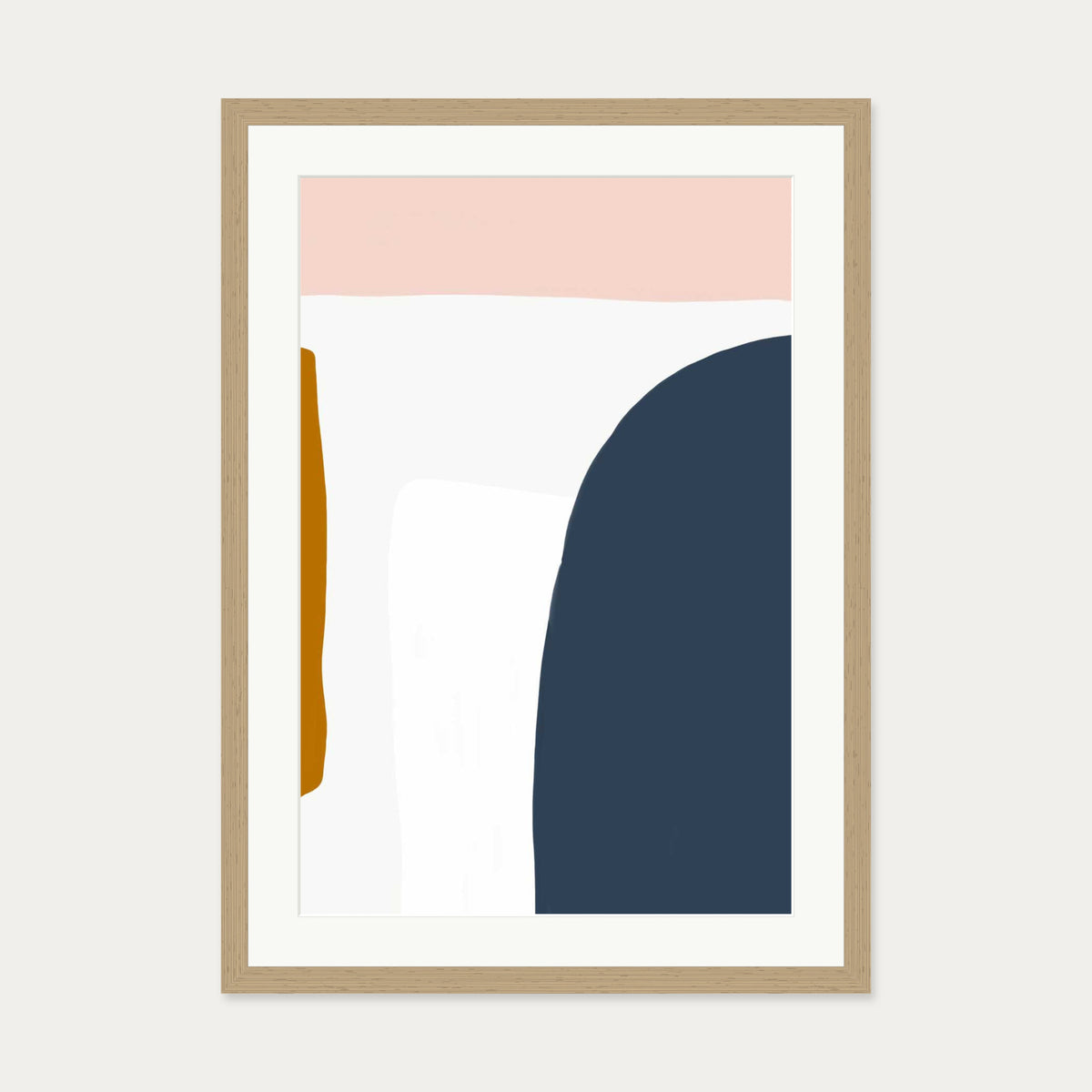 Organic Design Art Print — 50 x 70 cm — Oak Frame