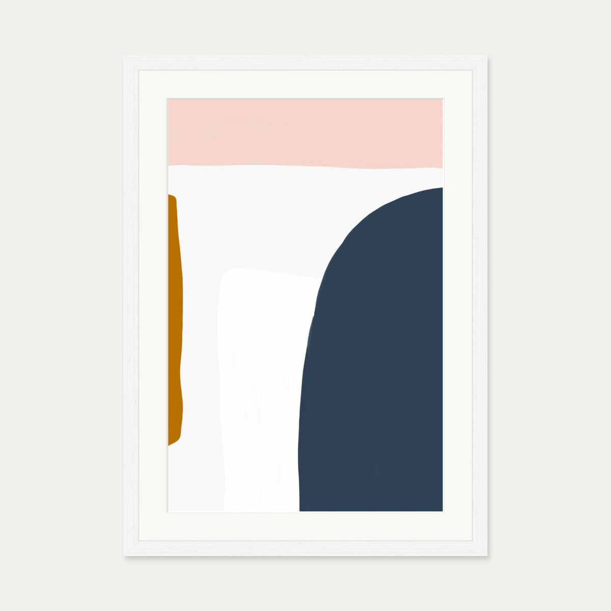 Organic Design Art Print — 50 x 70 cm — White Frame